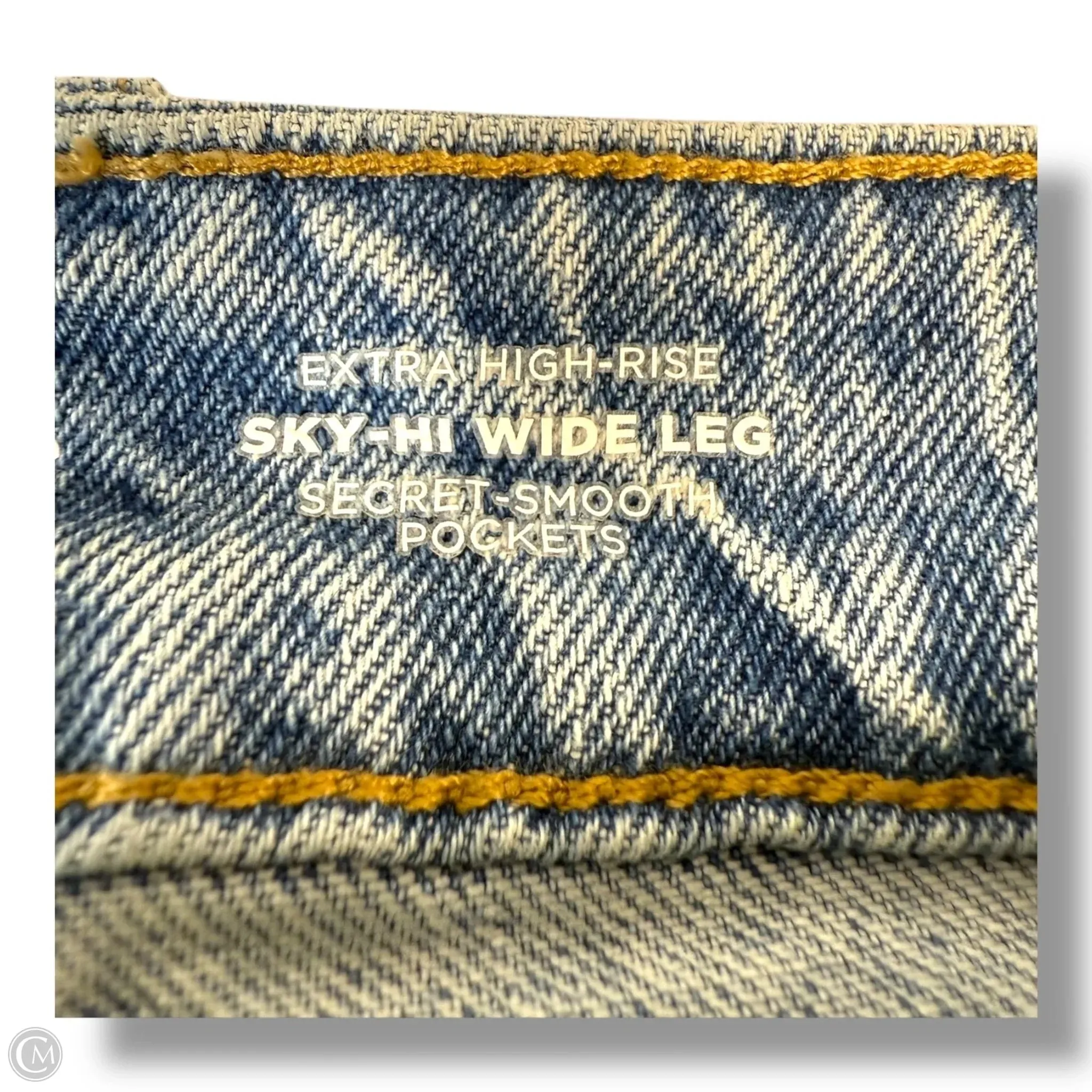 High rise Jeans Wide Leg By Old Navy In Blue Denim. Size: 12