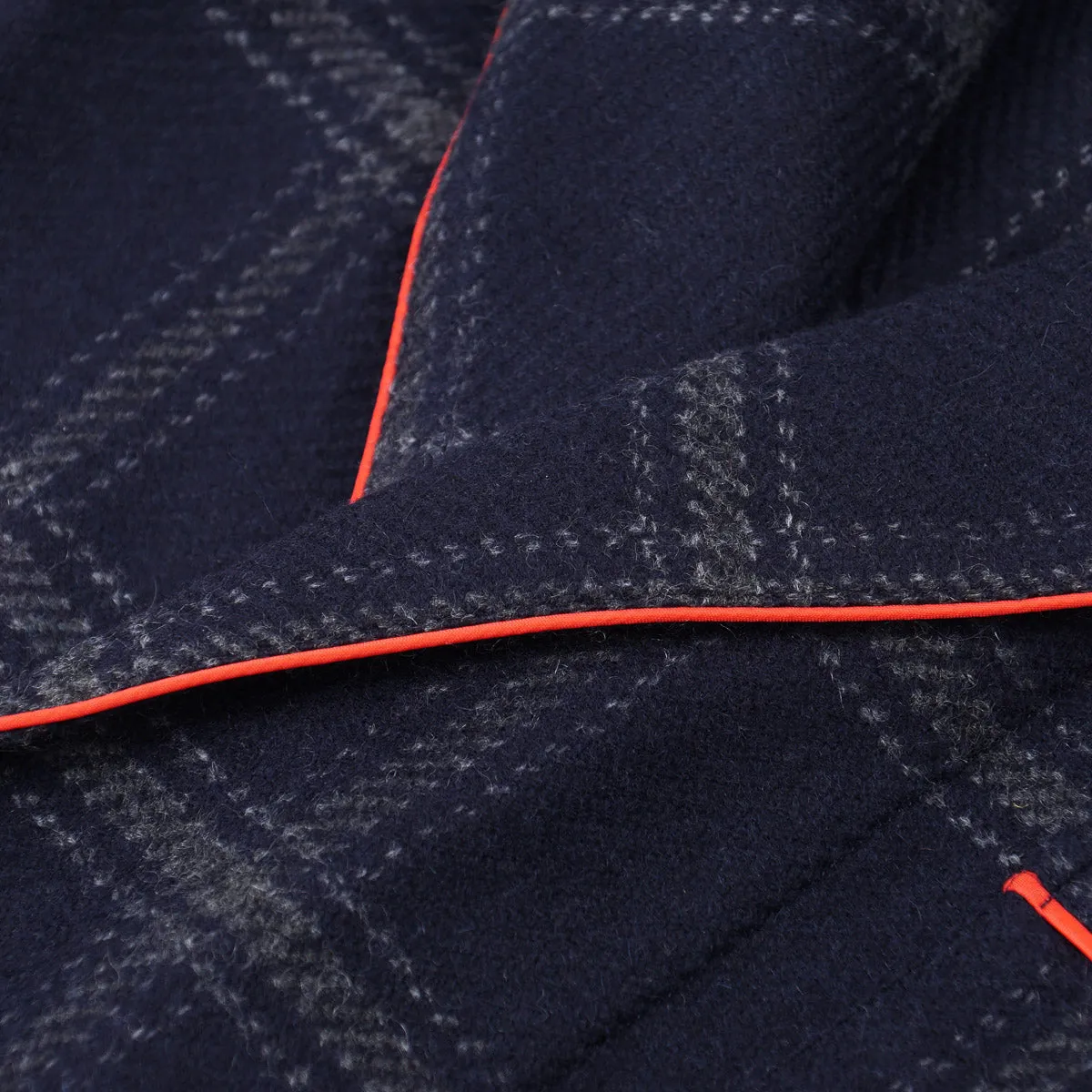 Isaia Flannel Cashmere Belted Robe