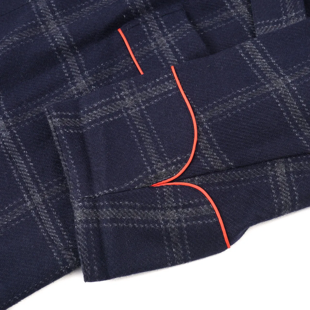 Isaia Flannel Cashmere Belted Robe