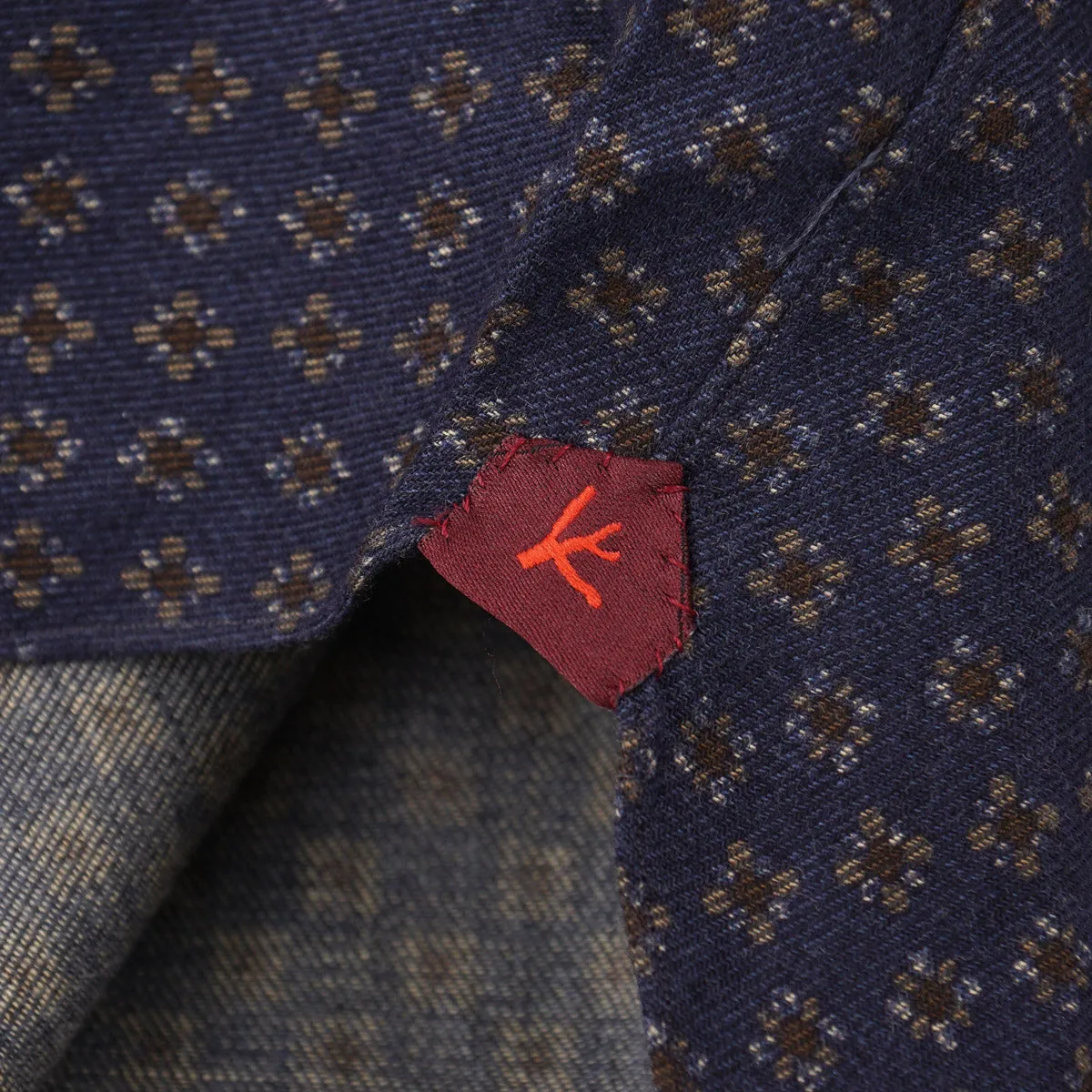 Isaia Flannel Shirt with Camp Collar