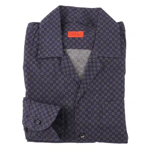Isaia Flannel Shirt with Camp Collar