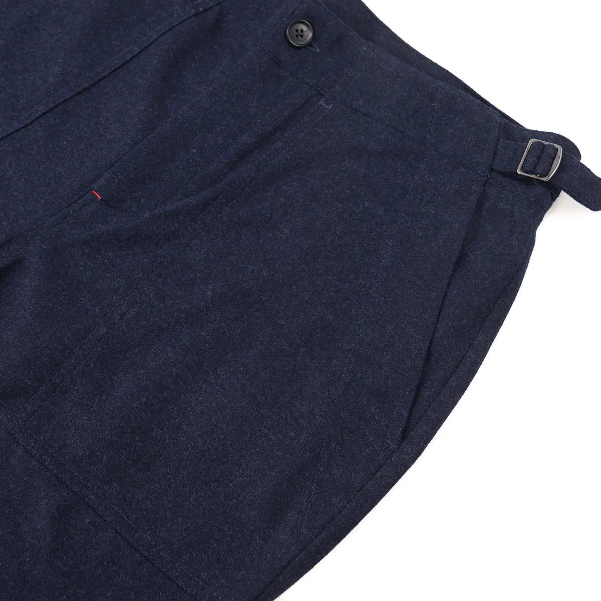 Isaia Flannel Wool Military Pants