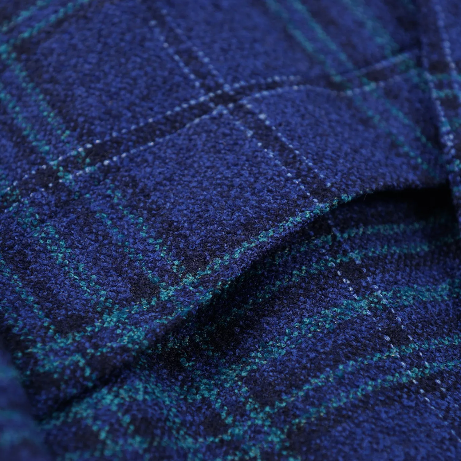 Isaia Layered Check Wool and Silk Sport Coat
