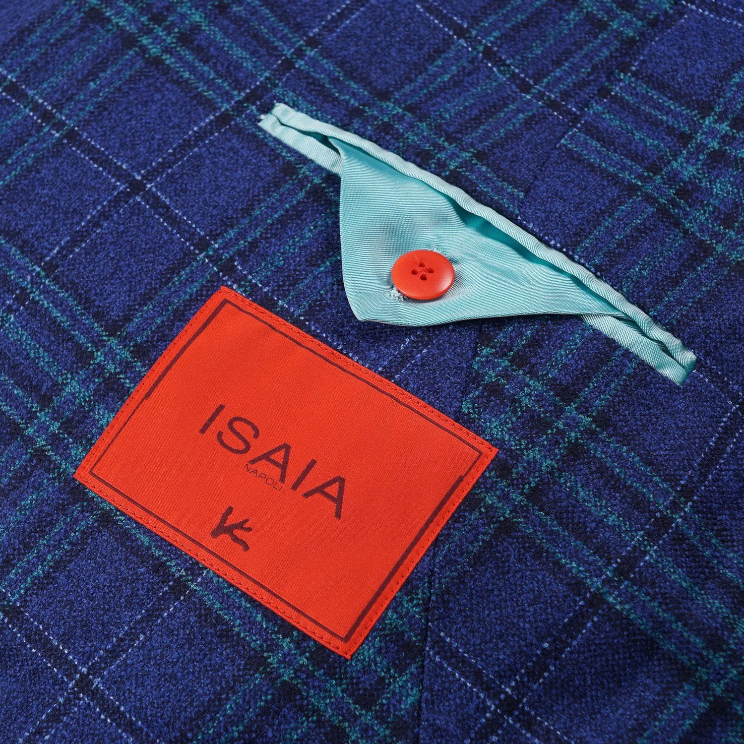 Isaia Layered Check Wool and Silk Sport Coat