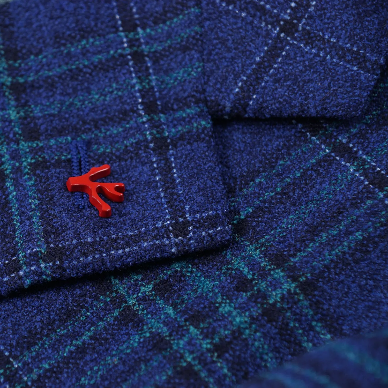 Isaia Layered Check Wool and Silk Sport Coat