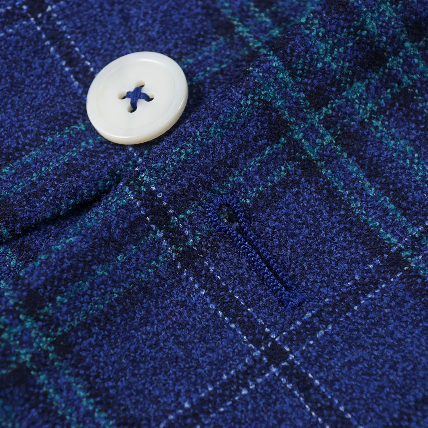 Isaia Layered Check Wool and Silk Sport Coat