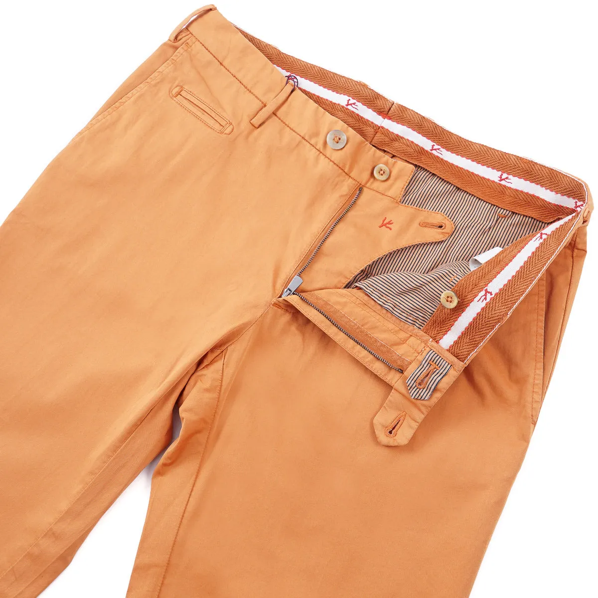 Isaia Slim-Fit Lightweight Cotton Chinos