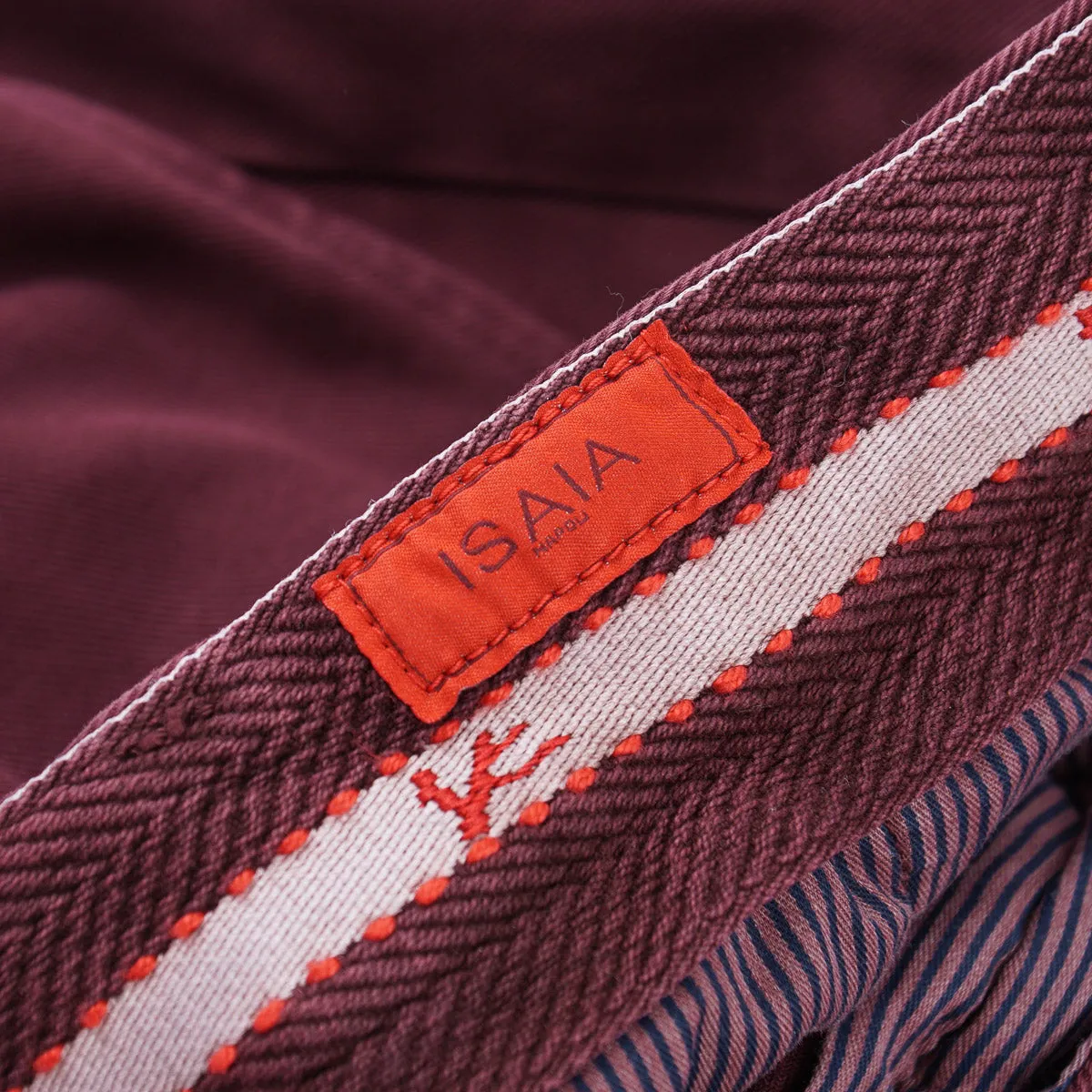 Isaia Slim-Fit Twill Cotton Chinos