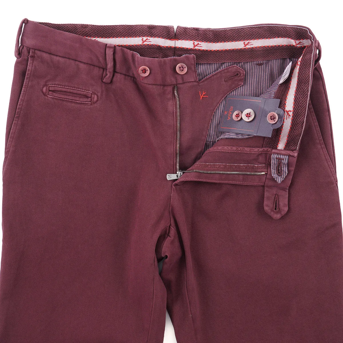 Isaia Slim-Fit Twill Cotton Chinos