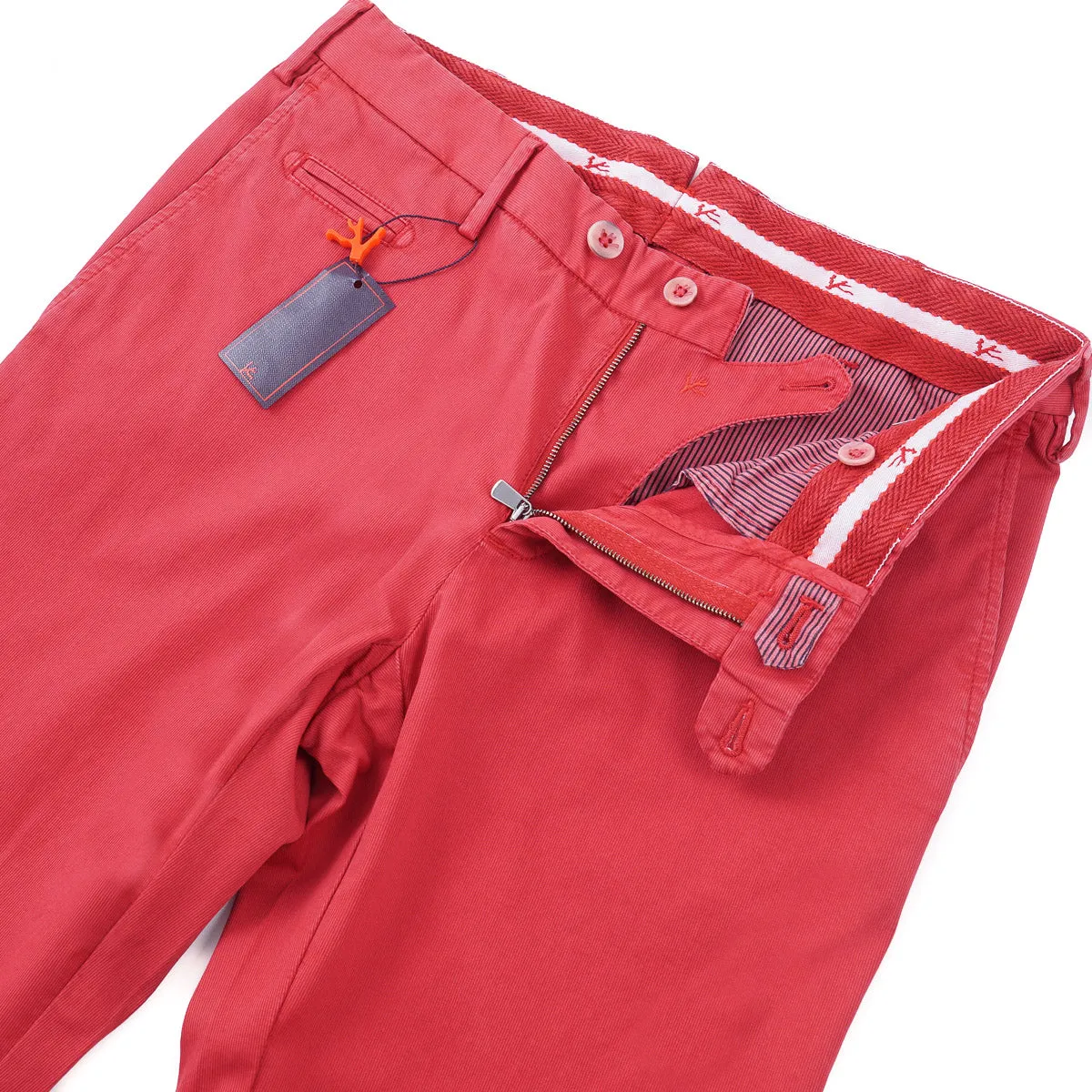 Isaia Slim-Fit Woven Cotton Chinos