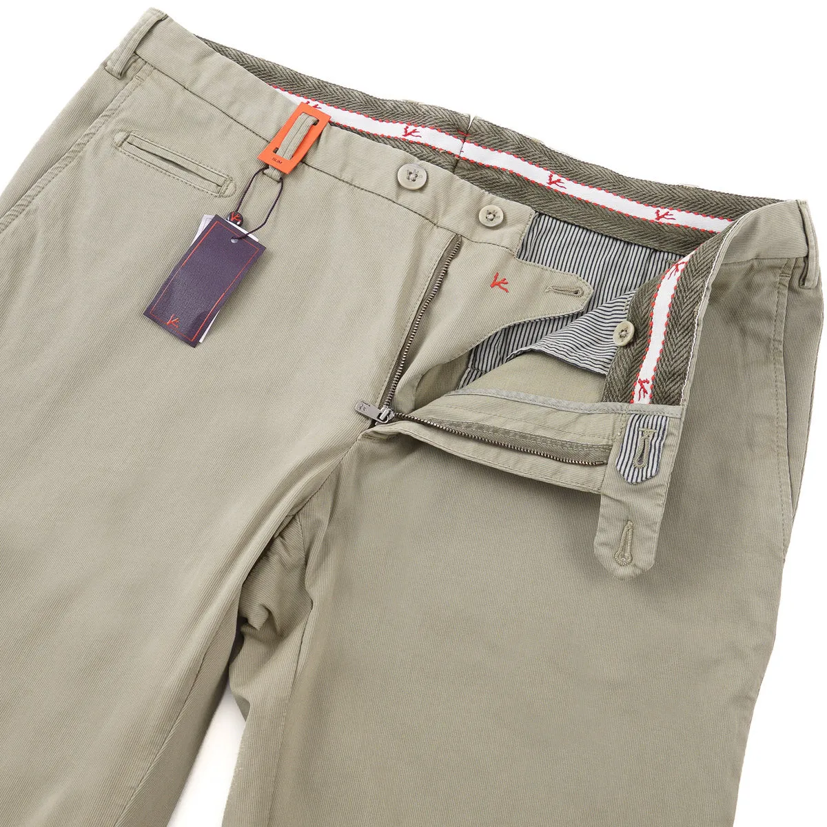 Isaia Slim-Fit Woven Cotton Chinos