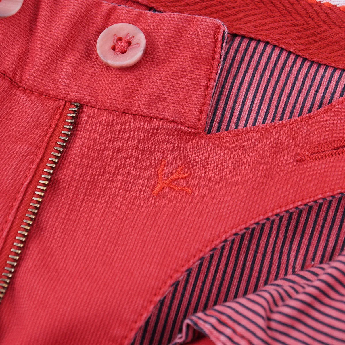 Isaia Slim-Fit Woven Cotton Chinos