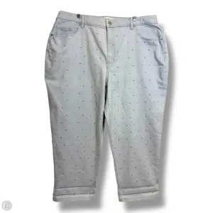 Jeans Cropped By Lane Bryant In Blue Denim. Size: 20