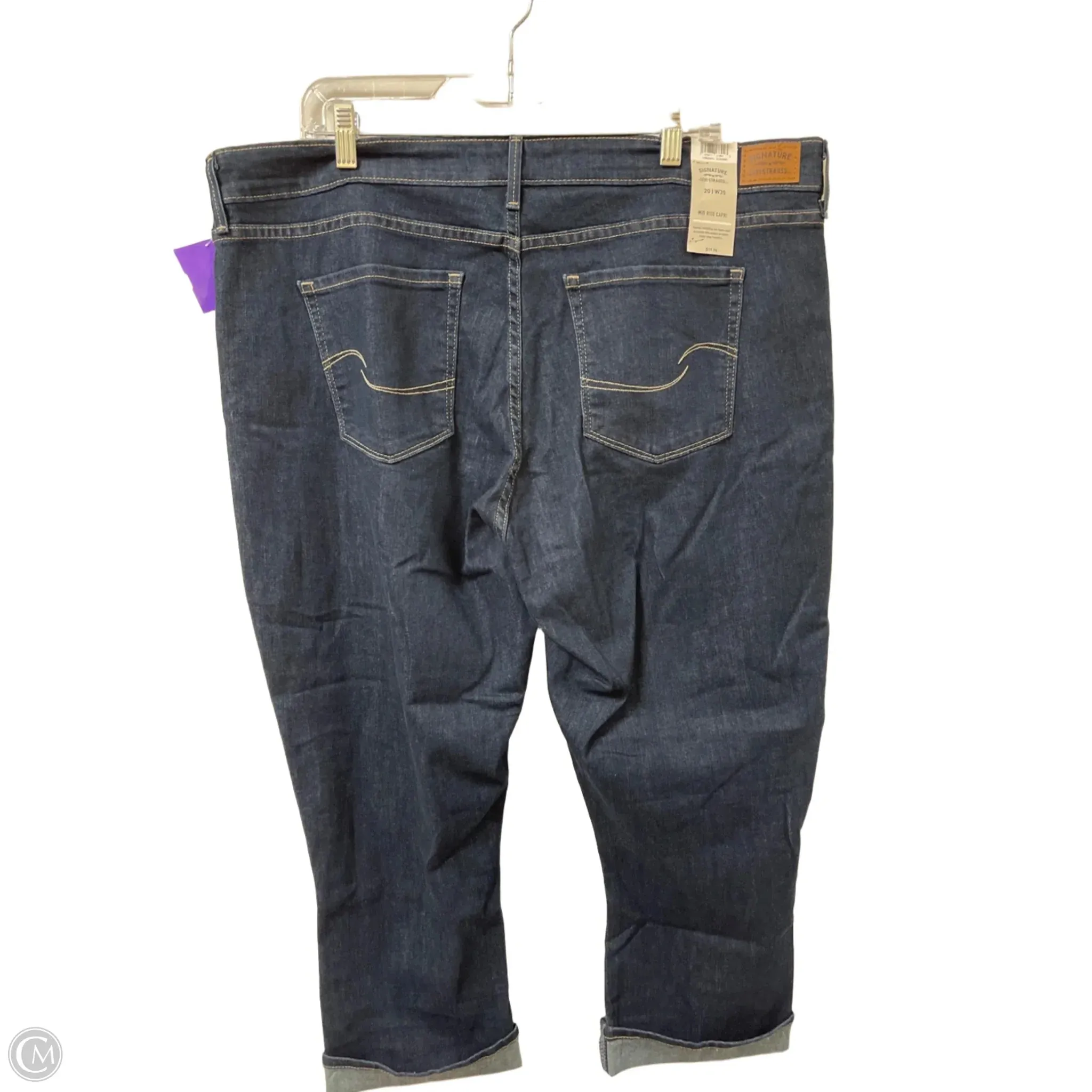 Jeans Cropped By Levis In Blue Denim. Size: 20
