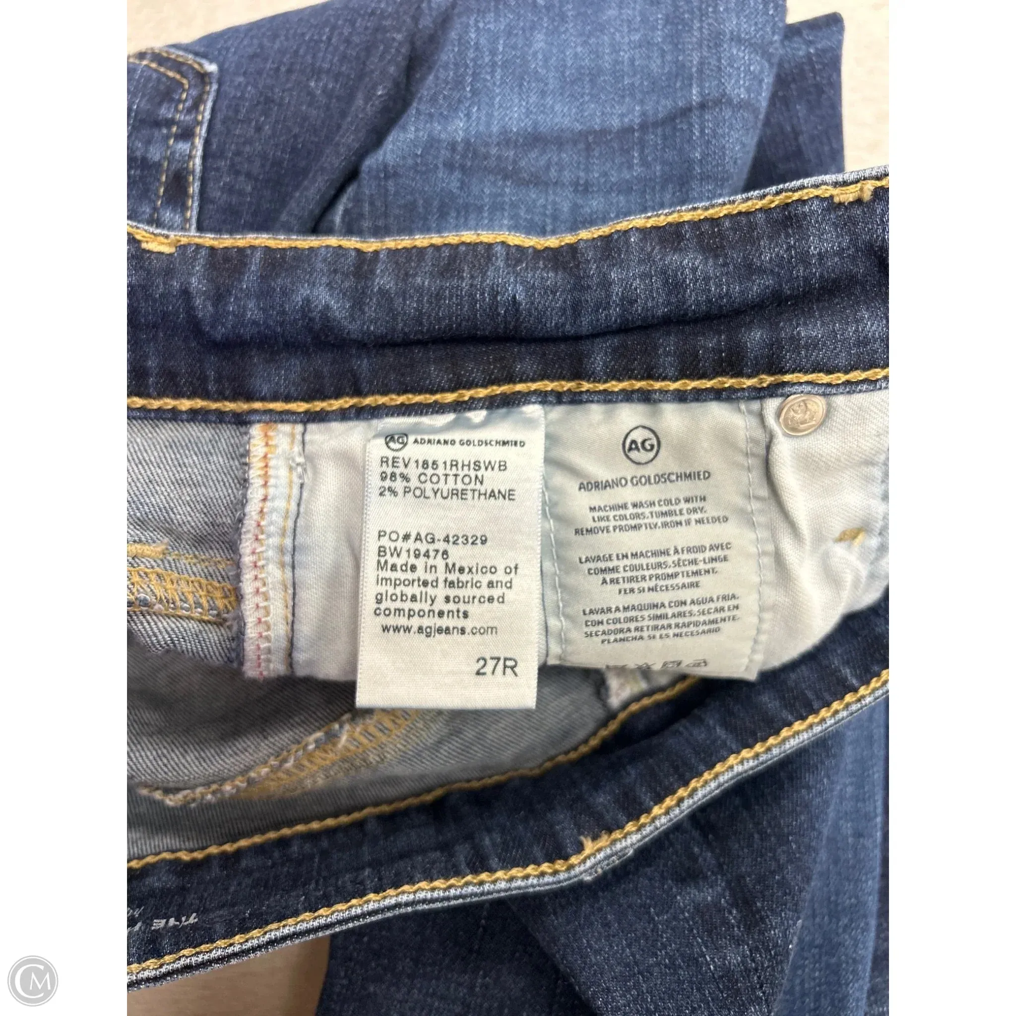 Jeans Designer By Ag Jeans In Blue Denim. Size: 4