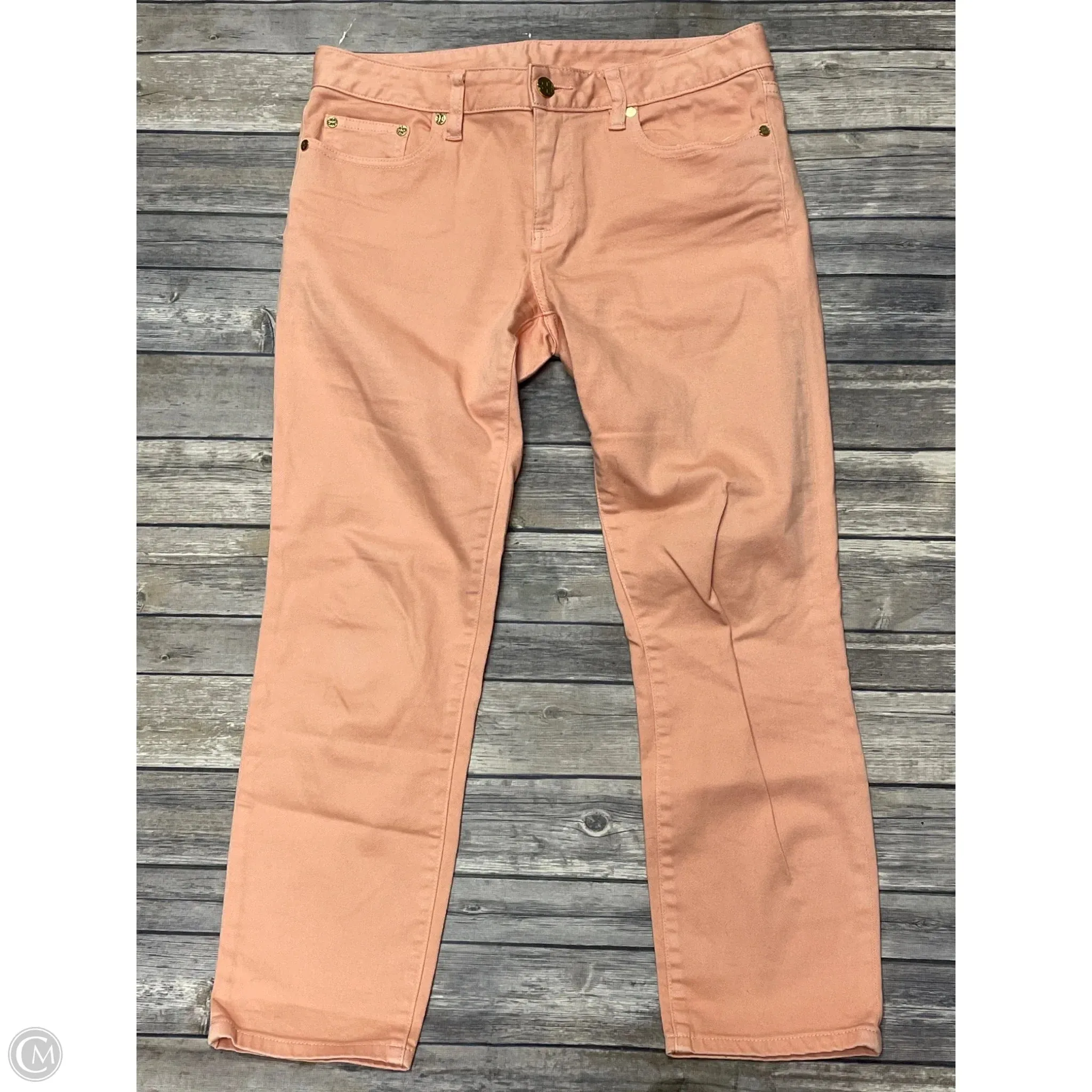 Jeans Designer By Tory Burch In Peach. Size: 6