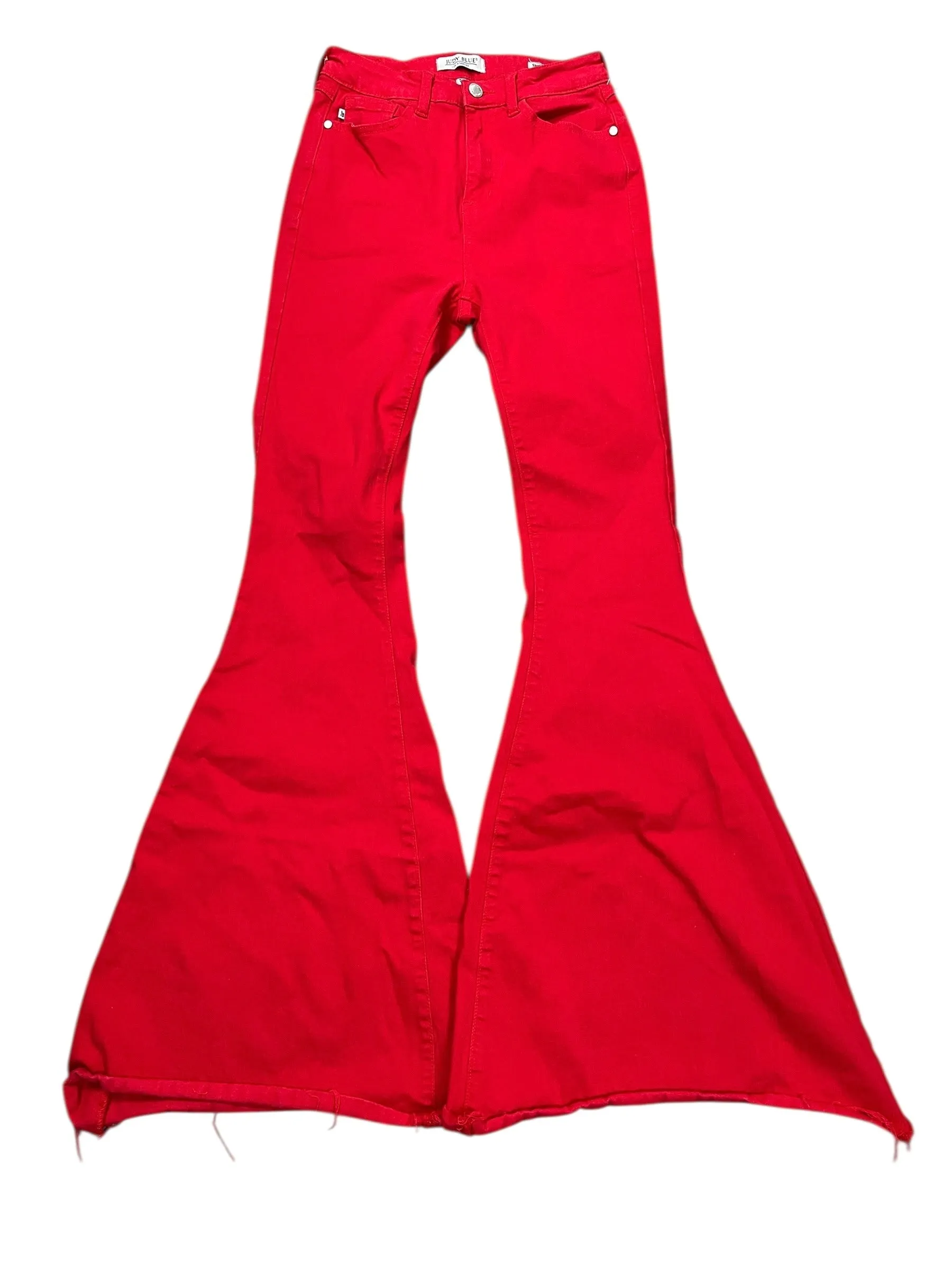 Jeans Flared By Judy Blue In Red Denim. Size:4