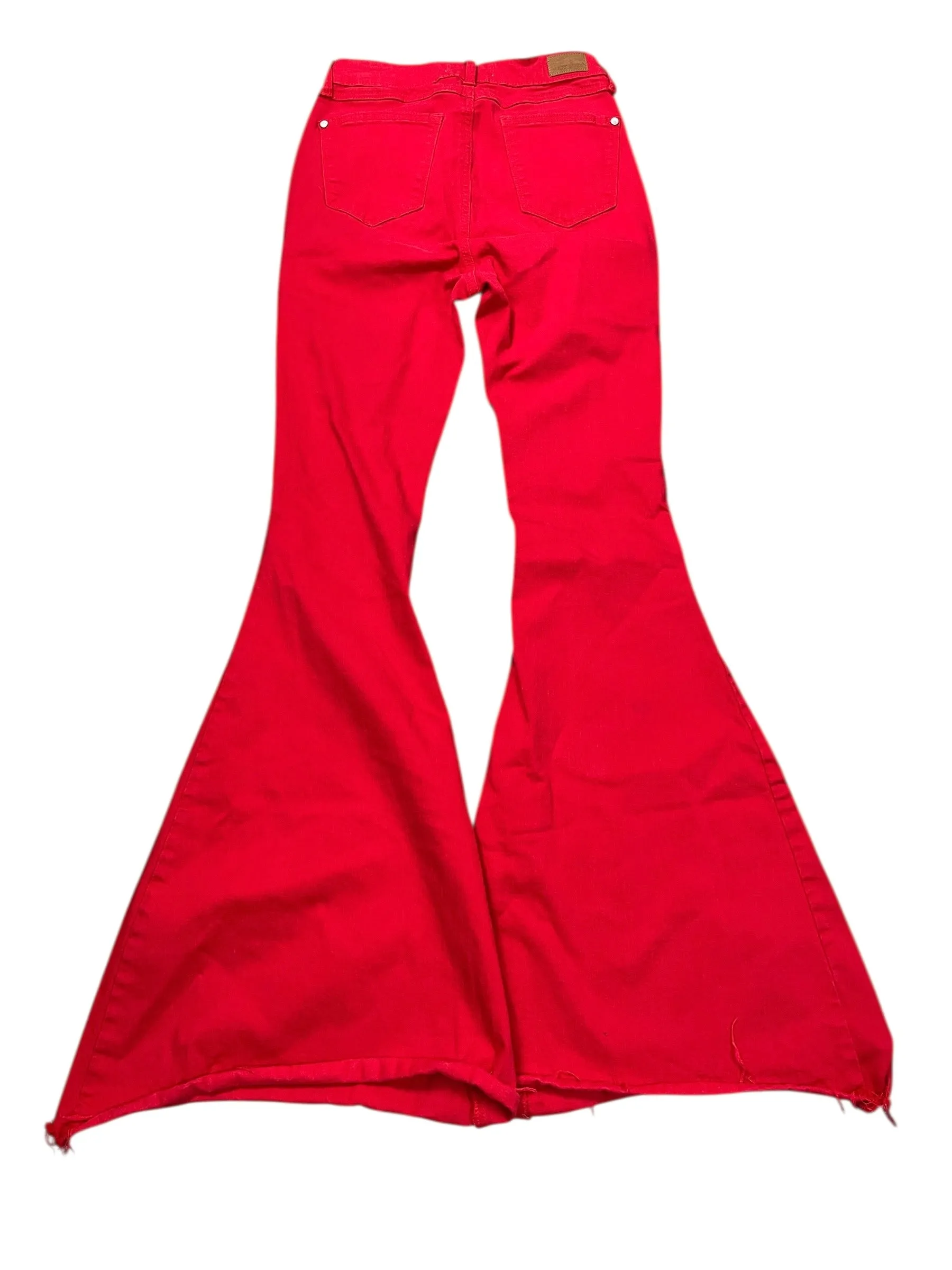 Jeans Flared By Judy Blue In Red Denim. Size:4
