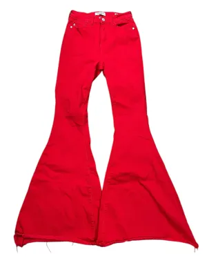 Jeans Flared By Judy Blue In Red Denim. Size:4