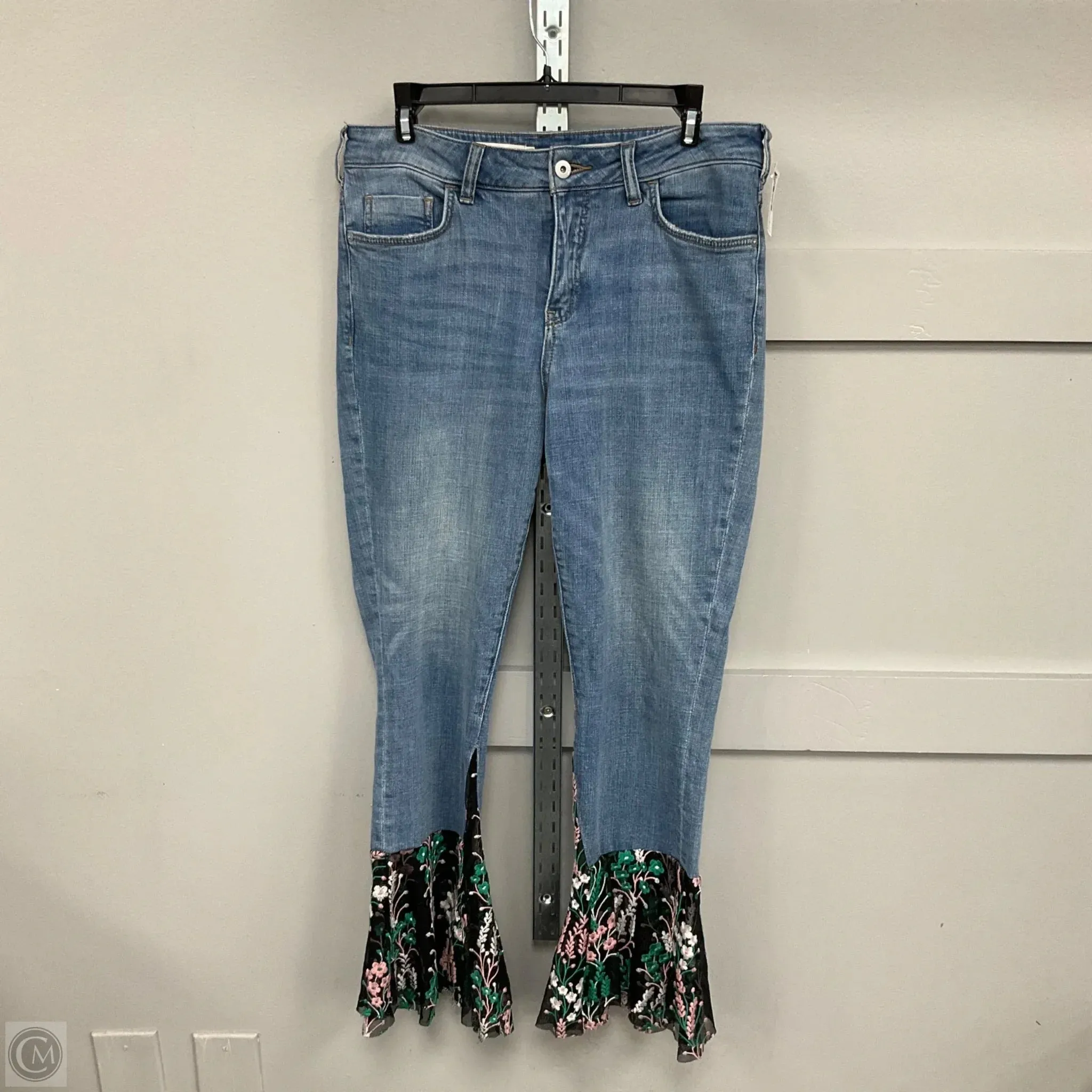 Jeans Flared By Pilcro In Blue Denim. Size: 6