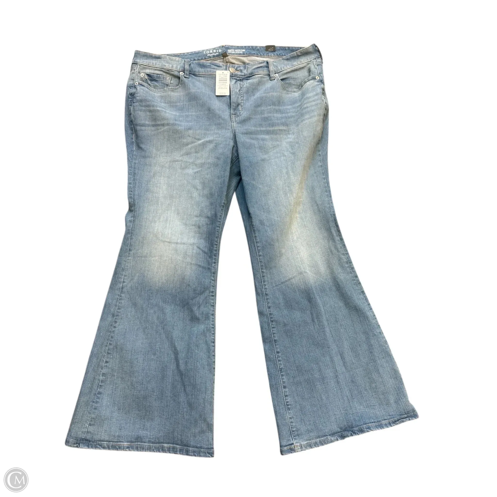 Jeans Flared By Torrid In Blue Denim. Size: 20