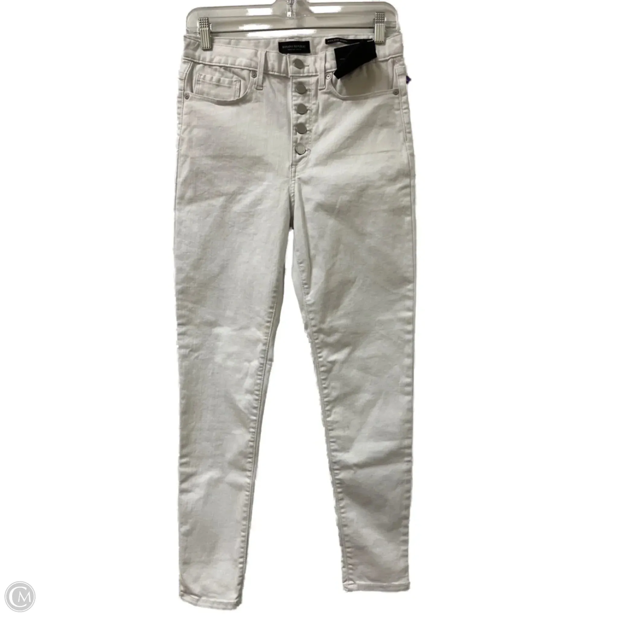 Jeans Skinny By Banana Republic In White Denim. Size: 6