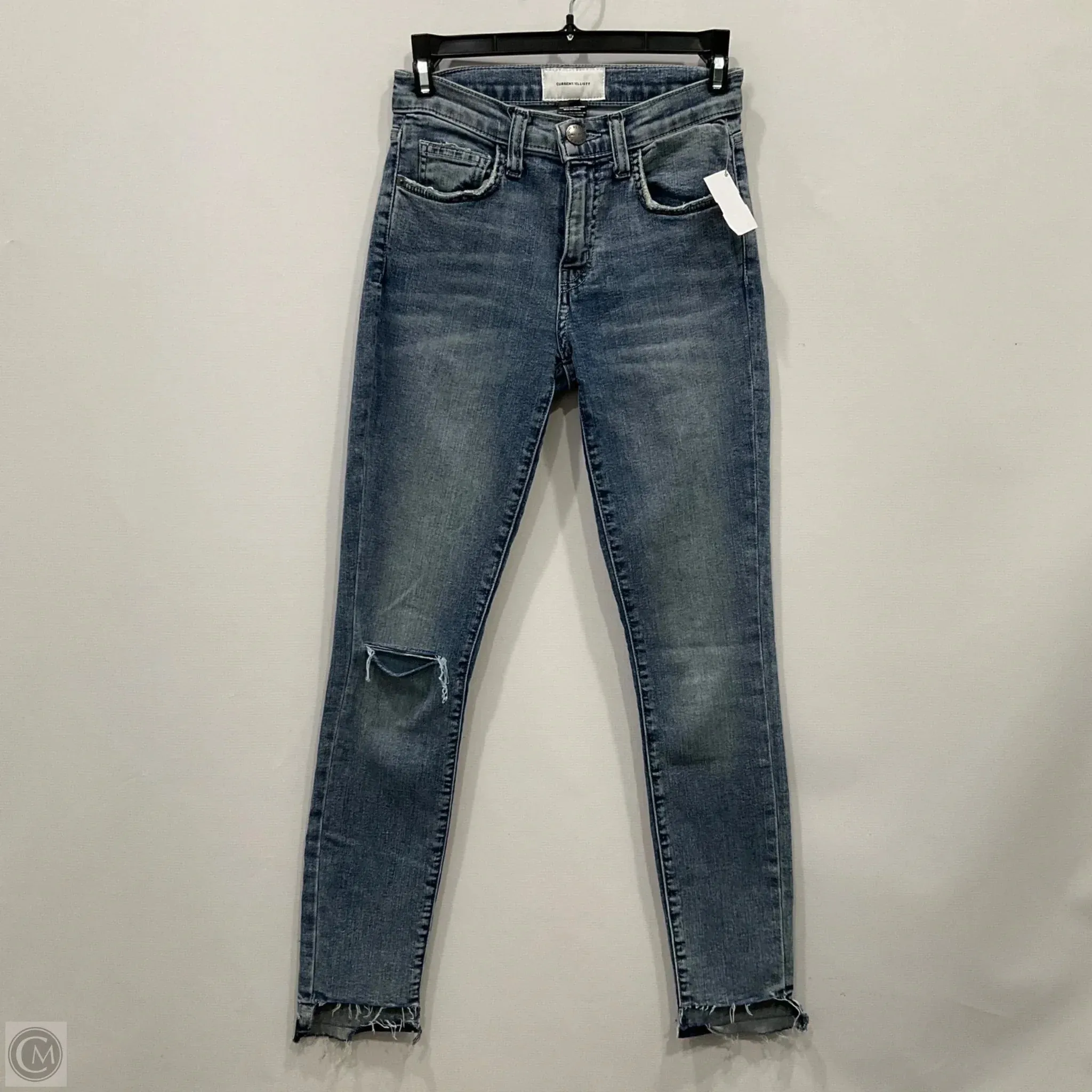 Jeans Skinny By Current Elliott In Blue Denim. Size: 0