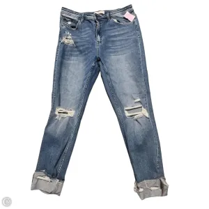 Jeans Skinny By Flying Monkey In Blue Denim. Size: 14