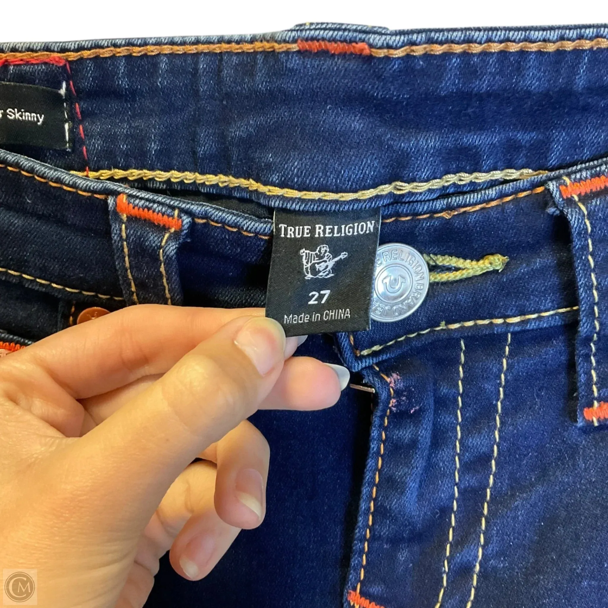 Jeans Skinny By True Religion In Blue Denim. Size: 4