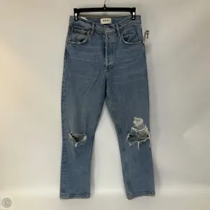 Jeans Straight By Agolde In Blue Denim. Size: 2