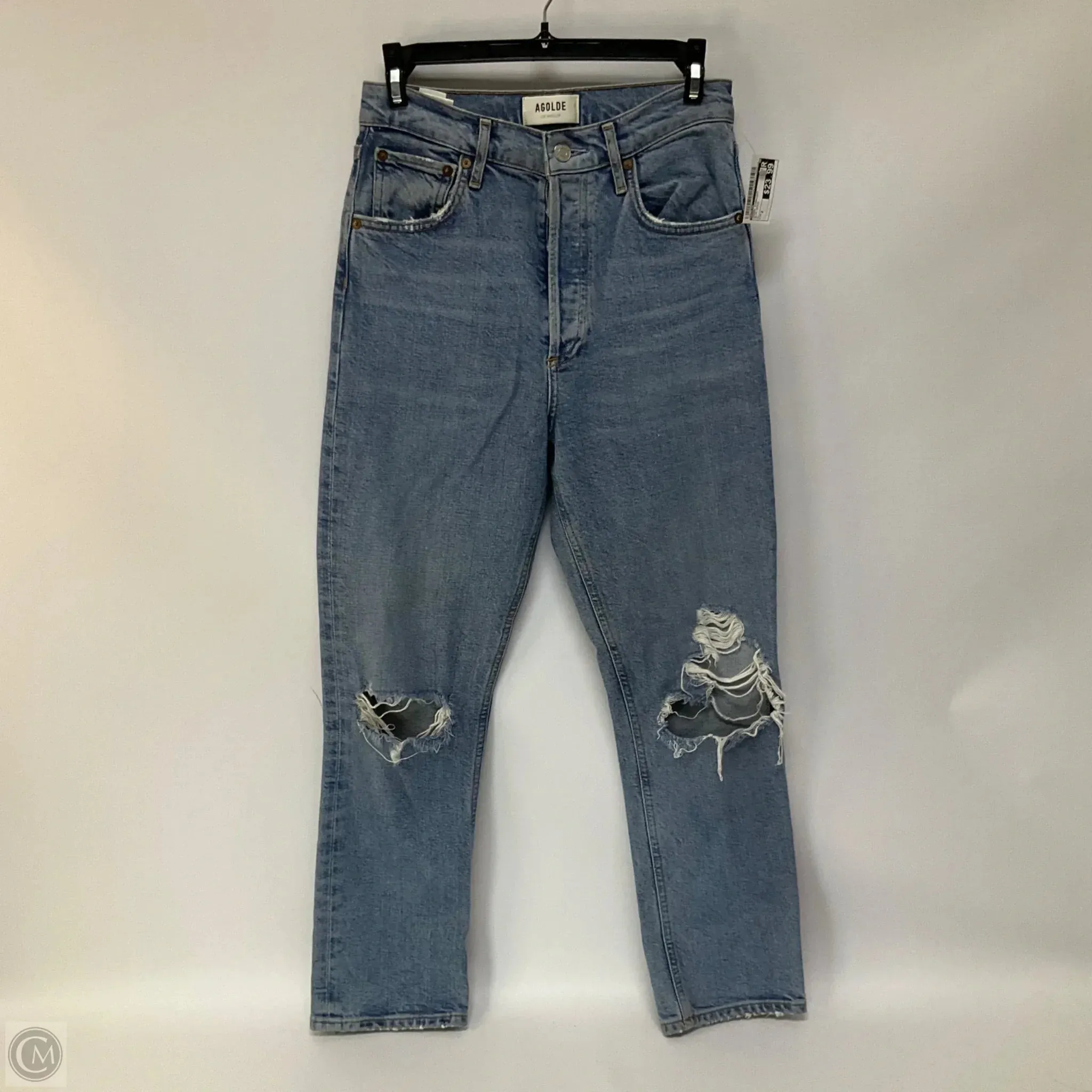 Jeans Straight By Agolde In Blue Denim. Size: 2