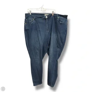 Jeans Straight By Eloquii In Blue Denim. Size: 24