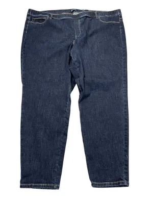 Jeans Straight By J. Jill In Blue Denim. Size:4X