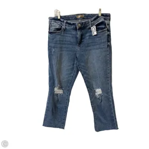 Jeans Straight By Kut In Blue Denim. Size: 12