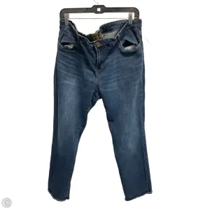 Jeans Straight By Kut In Blue Denim. Size: 16