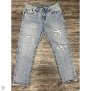 Jeans Straight By Levis In Blue Denim. Size: 12