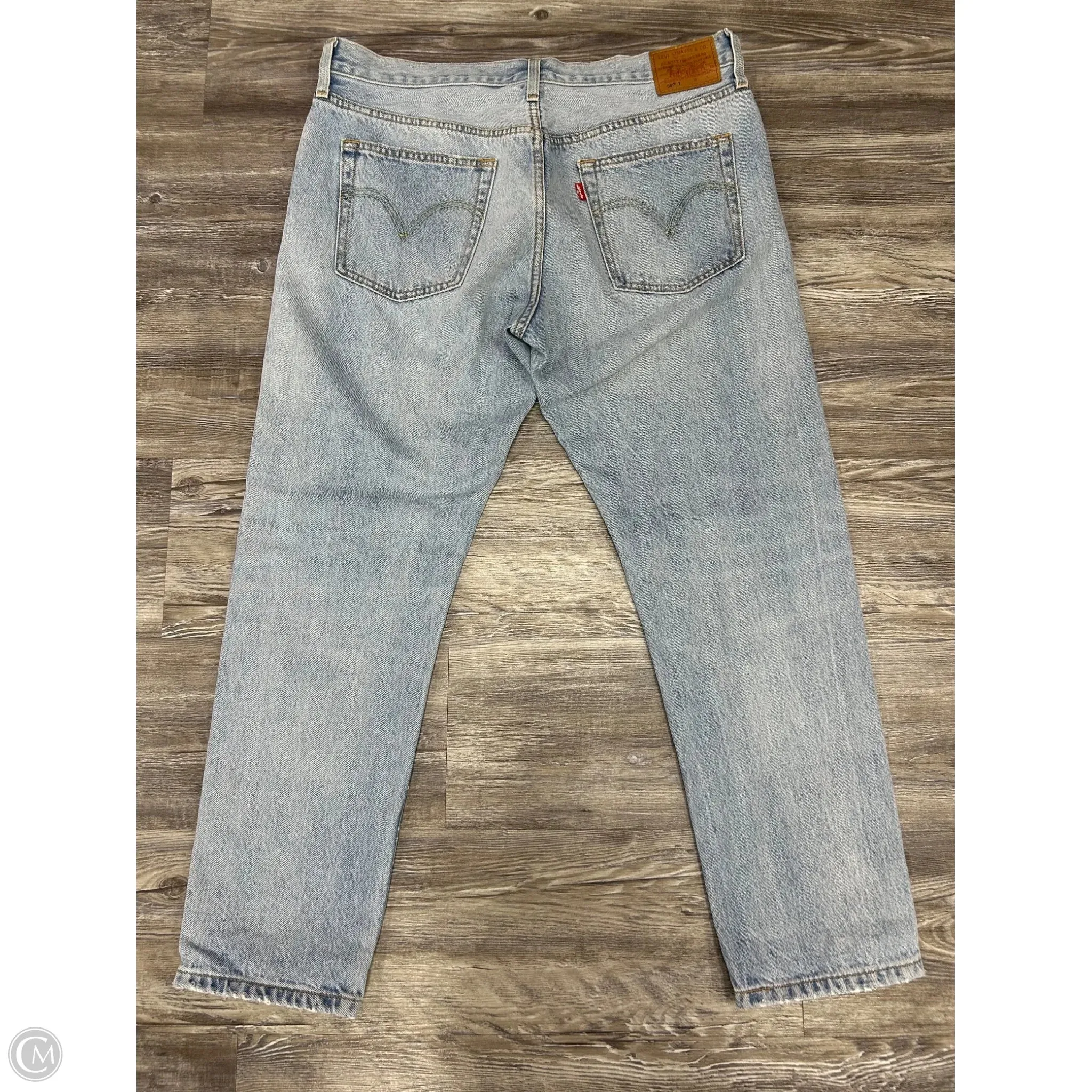 Jeans Straight By Levis In Blue Denim. Size: 12