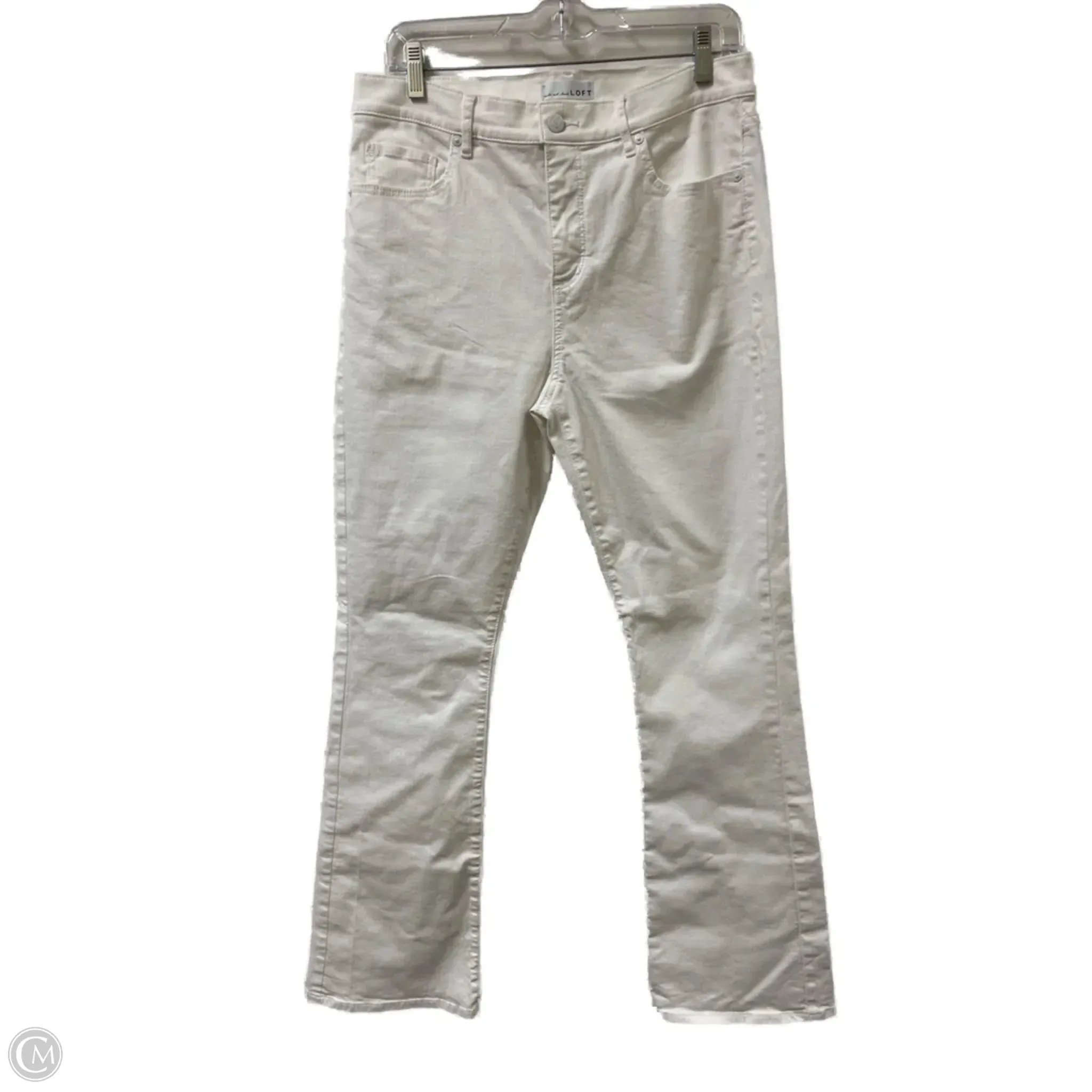 Jeans Straight By Loft In White. Size: 10