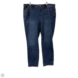 Jeans Straight By Talbots In Blue Denim. Size: 18