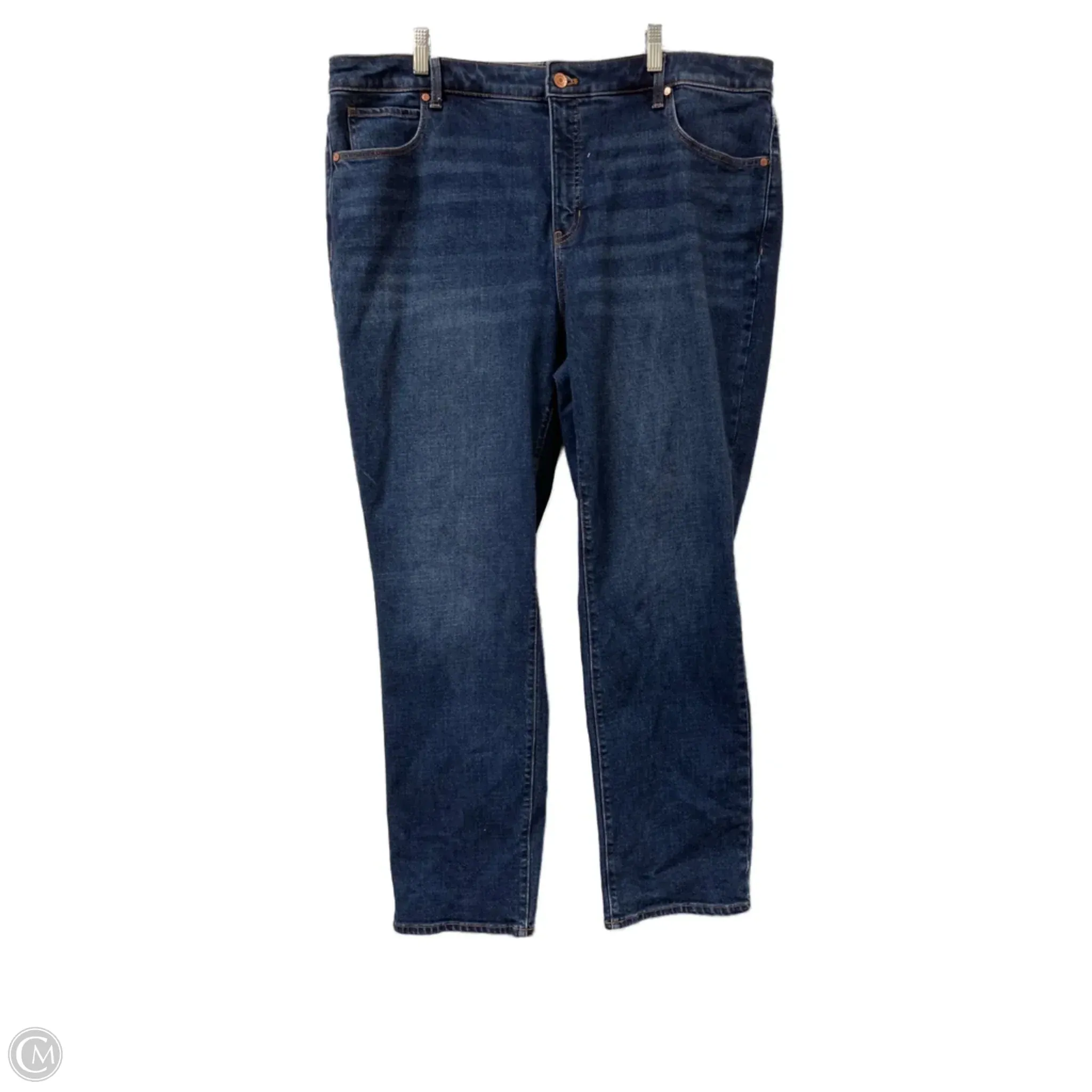 Jeans Straight By Talbots In Blue Denim. Size: 18