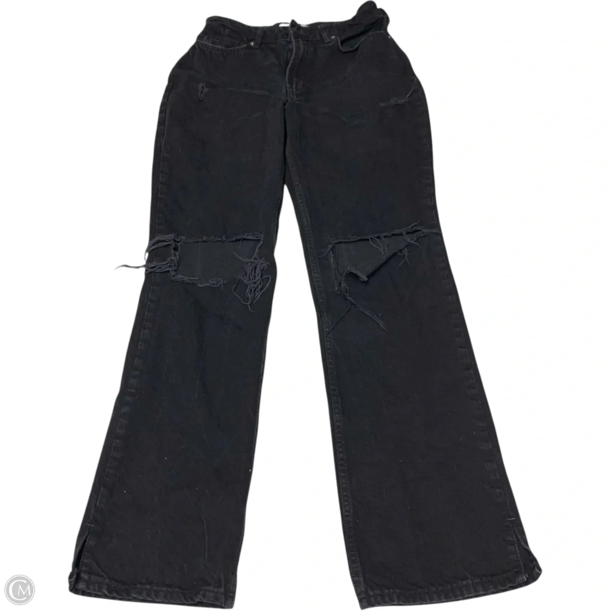 Jeans Straight By We The Free In Black Denim. Size: 8