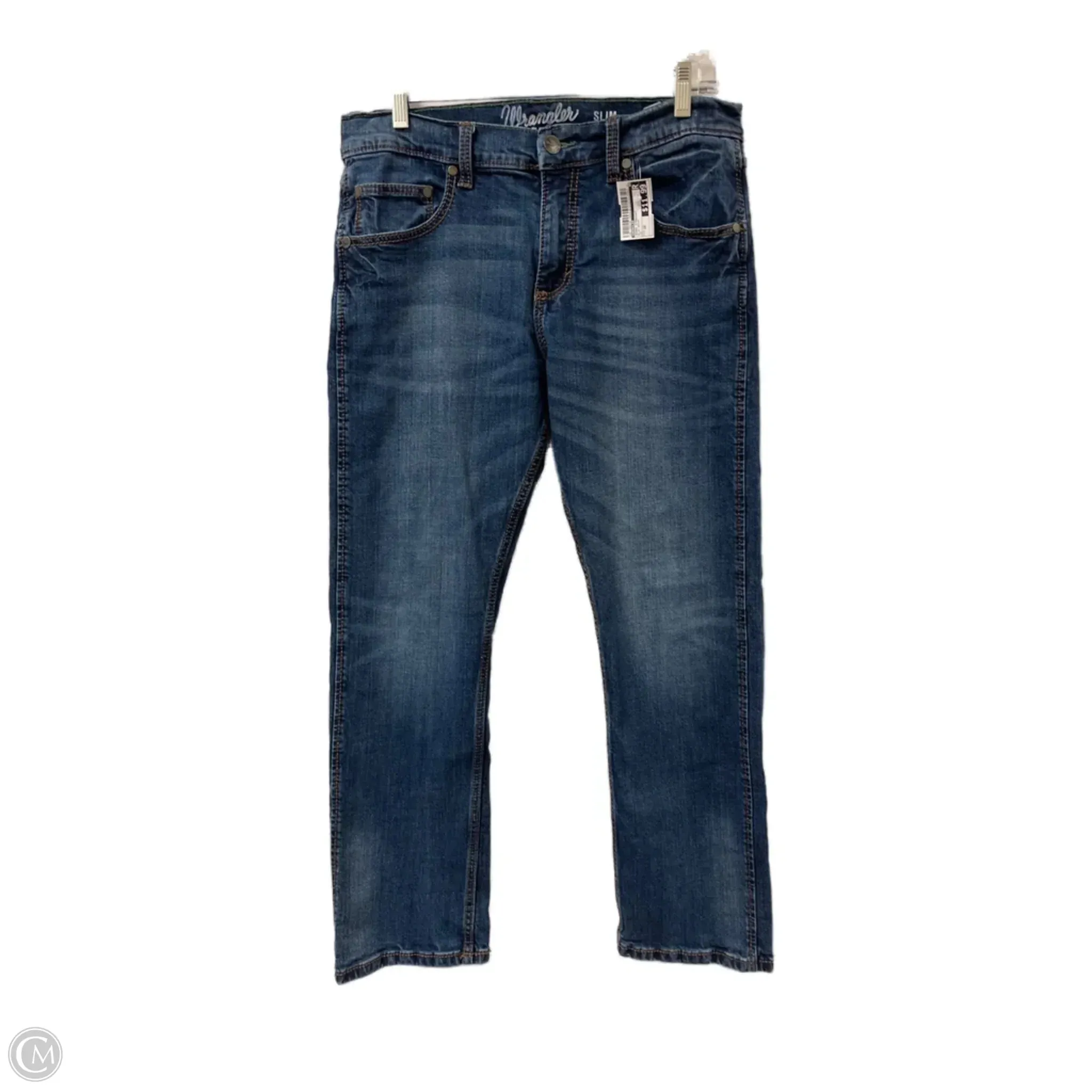 Jeans Straight By Wrangler In Blue Denim. Size: 10