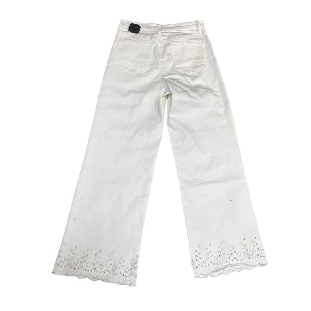 Jeans Wide Leg By Cece In White. Size:6