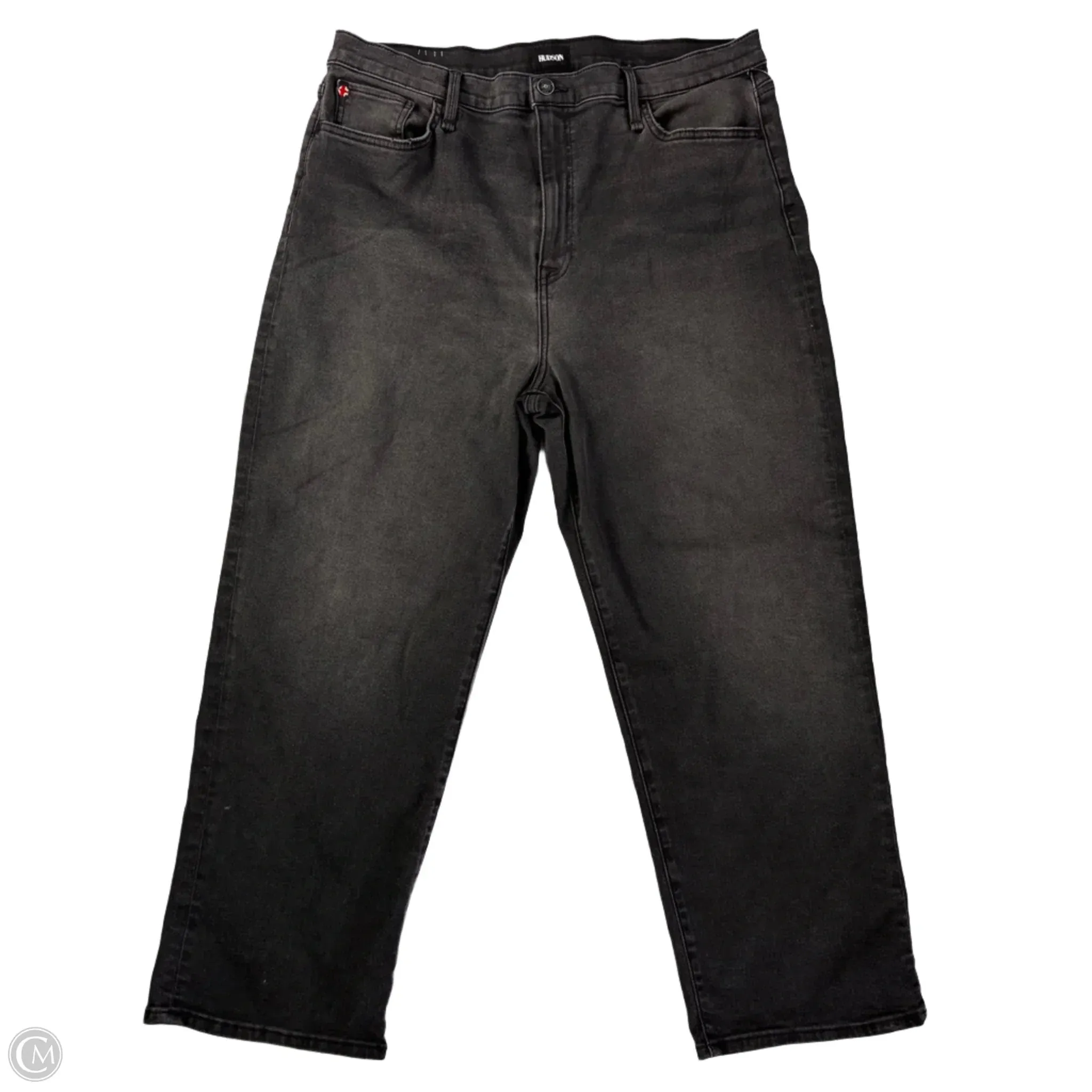 Jeans Wide Leg By Hudson In Black Denim. Size: 18