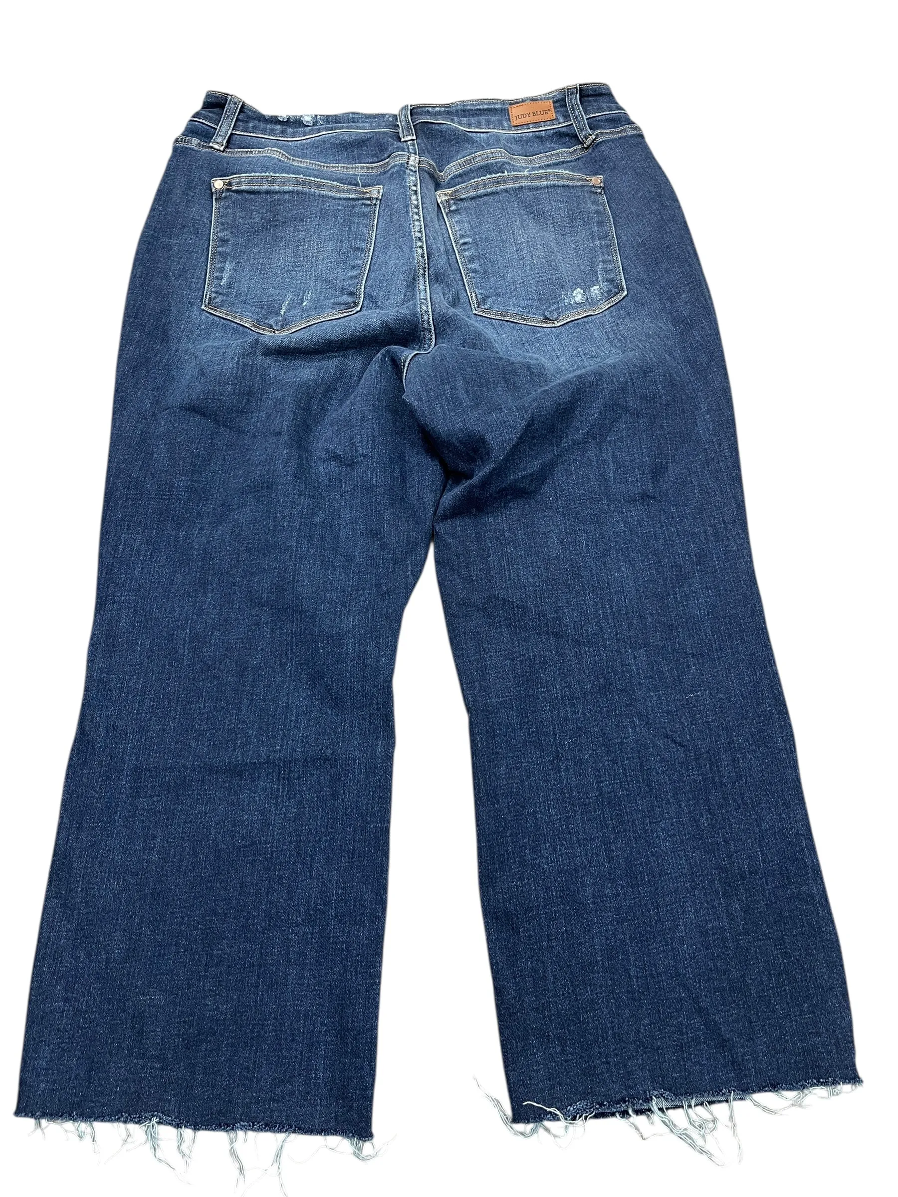 Jeans Wide Leg By Judy Blue In Blue Denim. Size:14