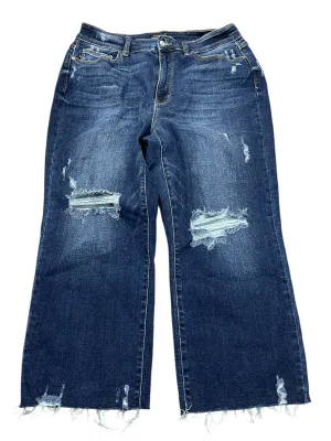 Jeans Wide Leg By Judy Blue In Blue Denim. Size:14