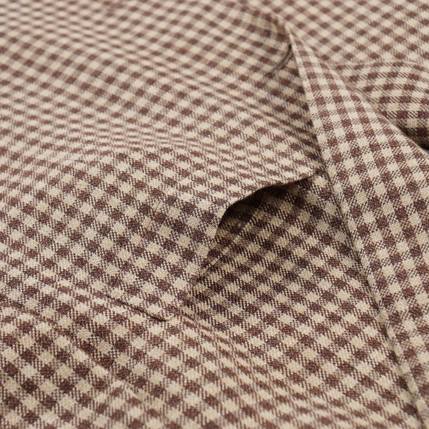 Kiton Layered Check Cashmere-Linen-Silk Sport Coat