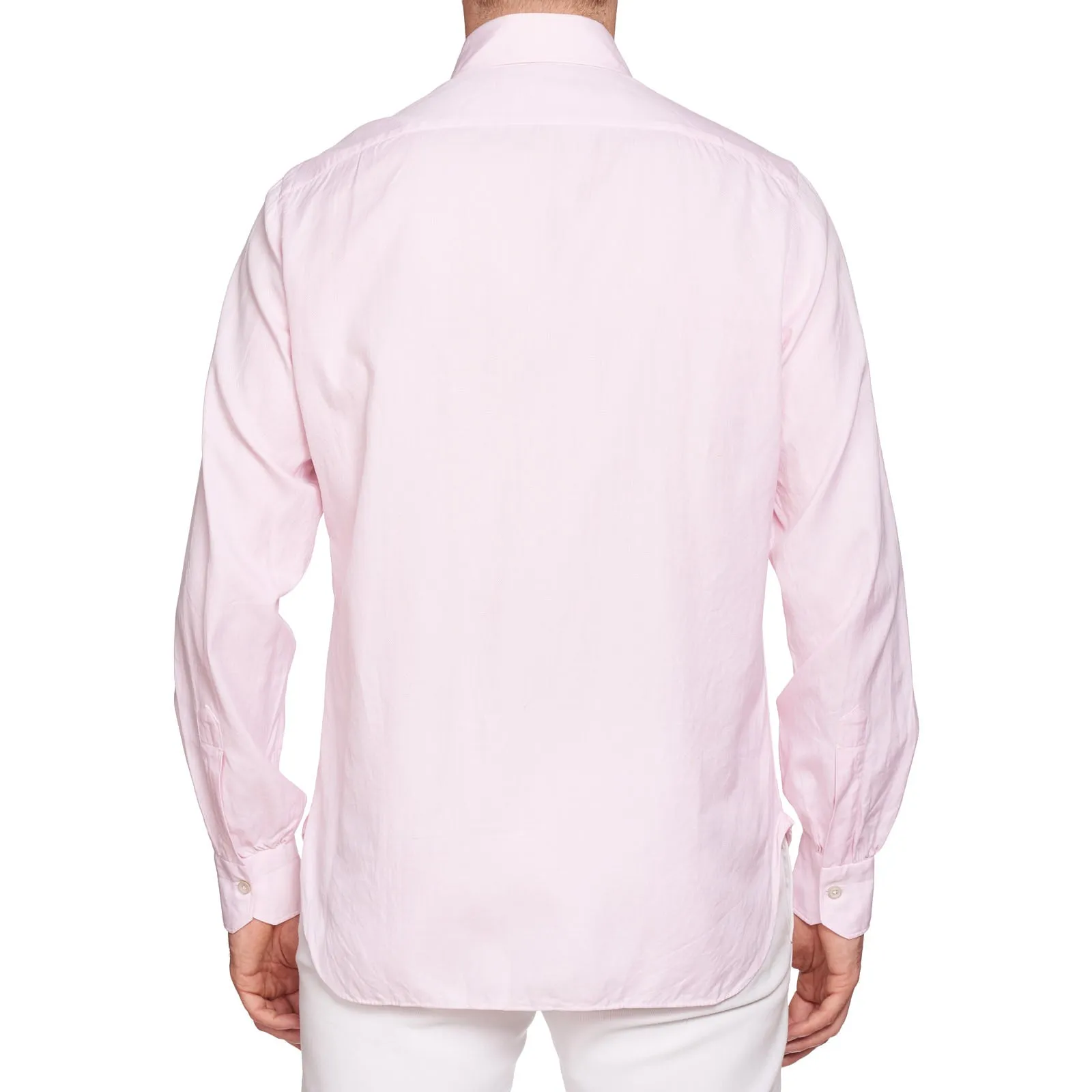 KITON Napoli Handmade Bespoke Pink Oxford Cotton Button-Down Shirt EU 39 US 15.5