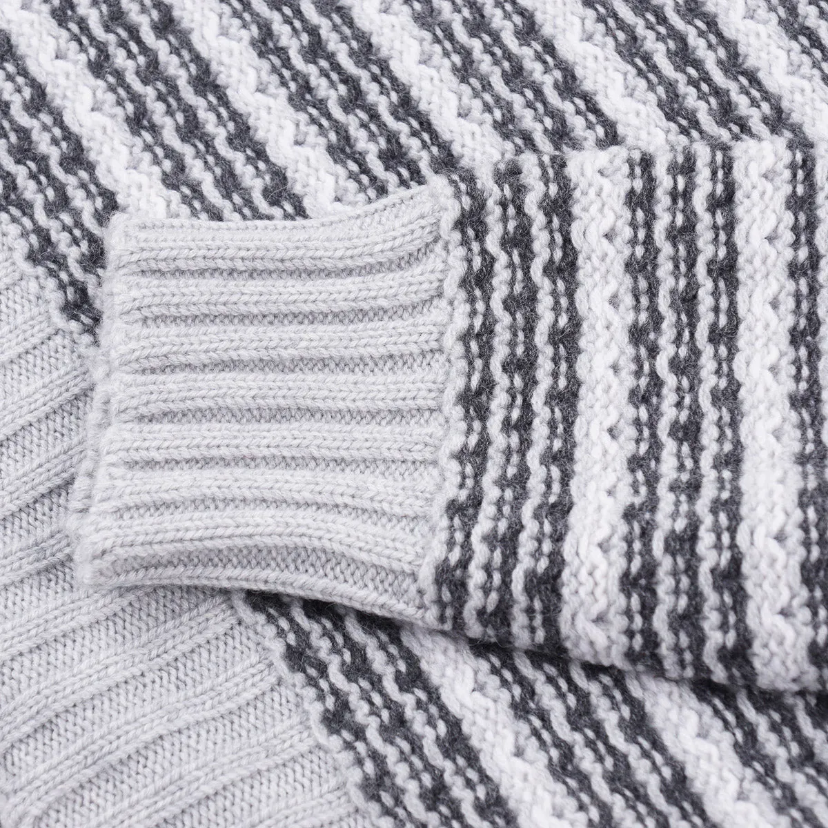 Kiton Patterned Knit Cashmere Sweater