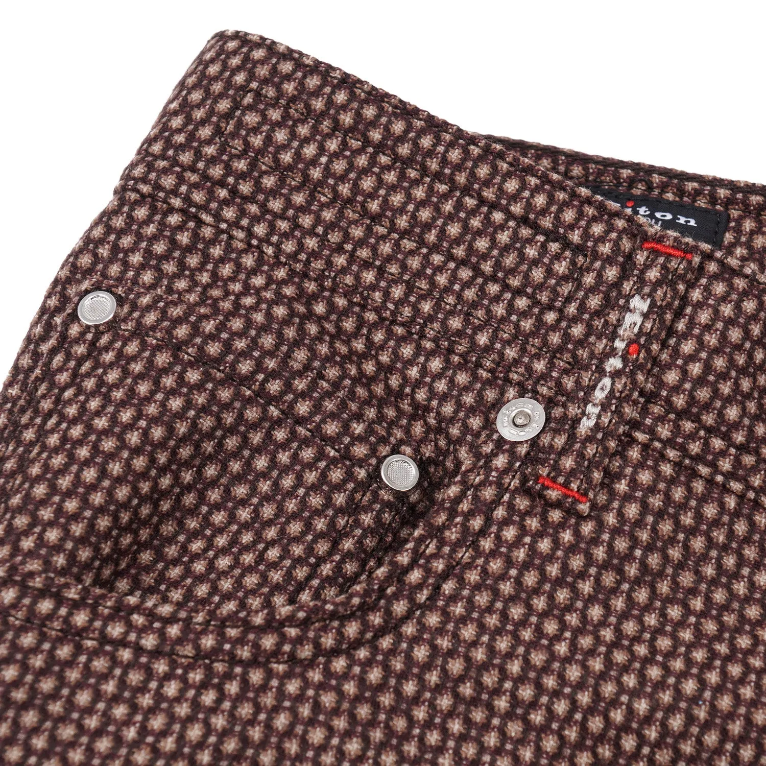 Kiton Slim Fit Five-Pocket Wool Pants